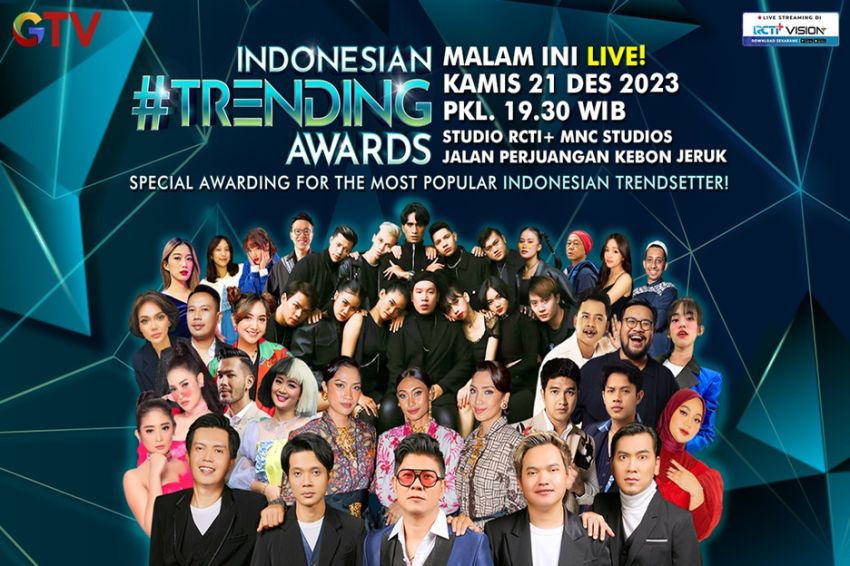 Bertabur Bintang Ternama Saksikan Live Streaming Indonesian Trending Awards Malam Ini Di Vision 