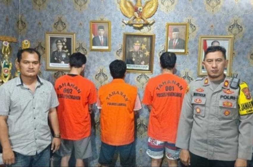 Polisi Ringkus 3 Pencuri Emas Senilai Rp150 Juta di Lampung Selatan