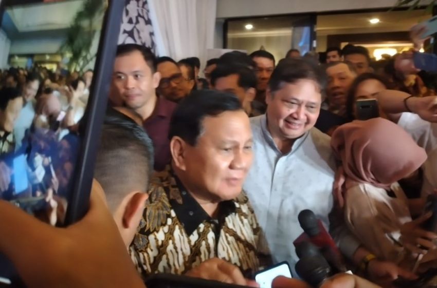 Bertemu Airlangga selama 2 Jam, Prabowo: Kalau Sahabat Baik Pasti Lama