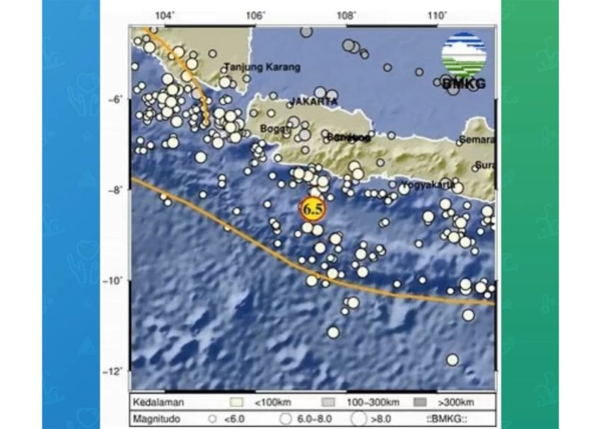 Gempa Bumi M 6,5 Guncang Garut Tidak Berpotensi Tsunami