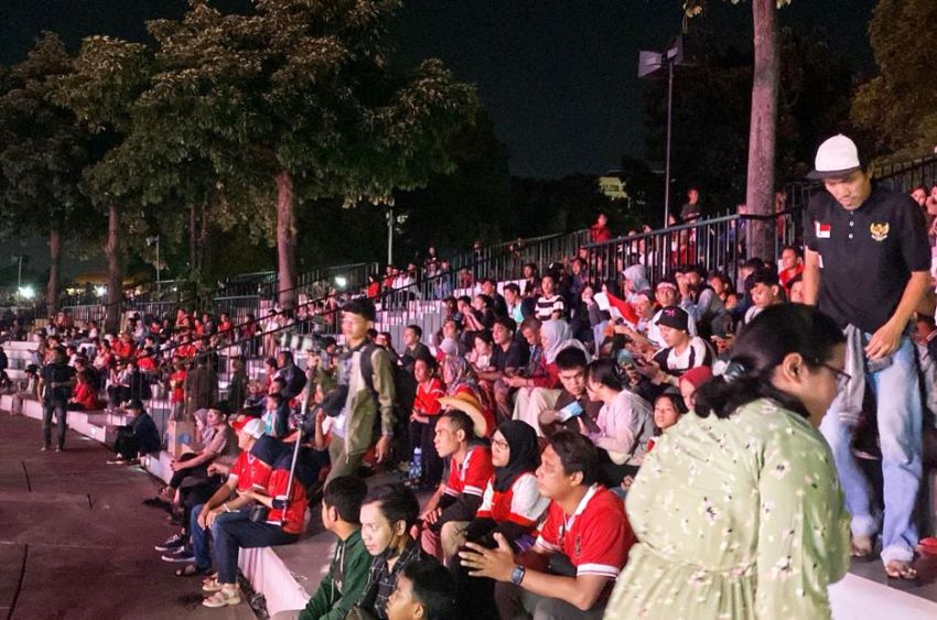 Nobar Piala Asia U-23, Ratusan Orang Mulai Padati Lapangan Banteng