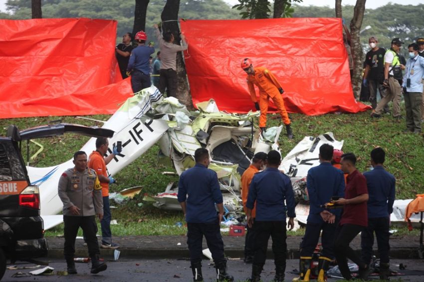 KNKT: Pesawat PK-IFP Jatuh di BSD usai Suvei ke Tanjung Lesung