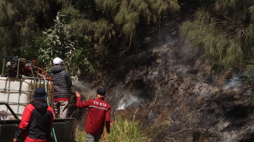Kebakaran Gunung Batok di Kawasan Bromo Berhasil Dipadamkan, Petugas Masih Bersiaga