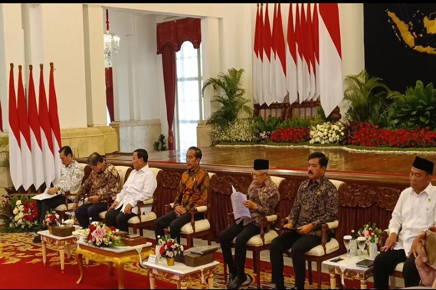 Sidang Kabinet Paripurna, Prabowo Duduk di Sebelah Jokowi, Wapres, dan Jajaran Menko