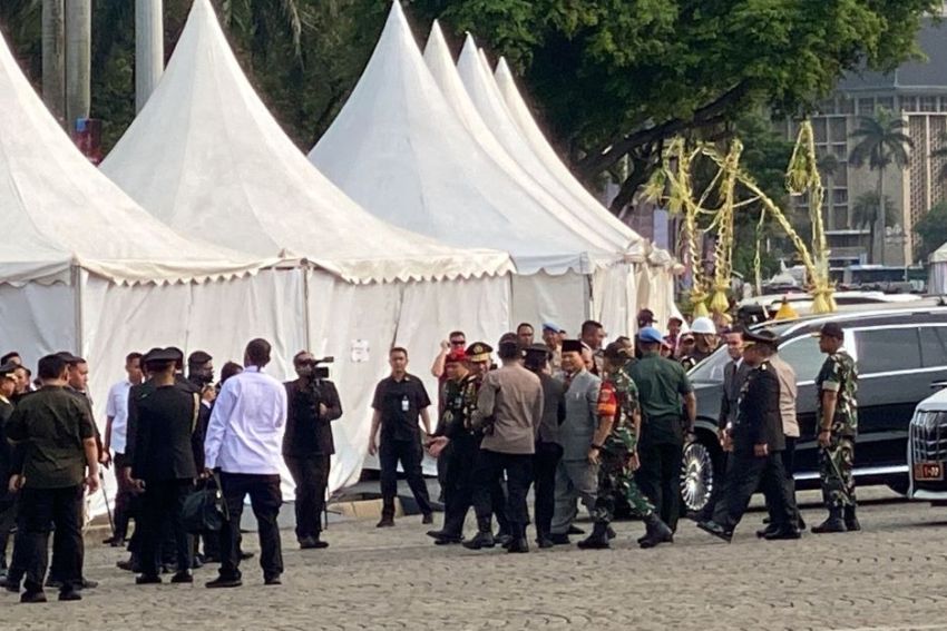 Sempat Jalani Operasi Kaki, Prabowo Hadiri HUT ke-78 Bhayangkara