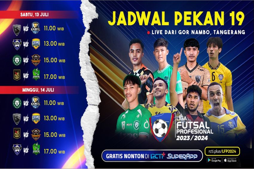 Jadwal Pertandingan Liga Futsal Pekan Ke-19, Saksikan di RCTI+ SuperApp Gratis
