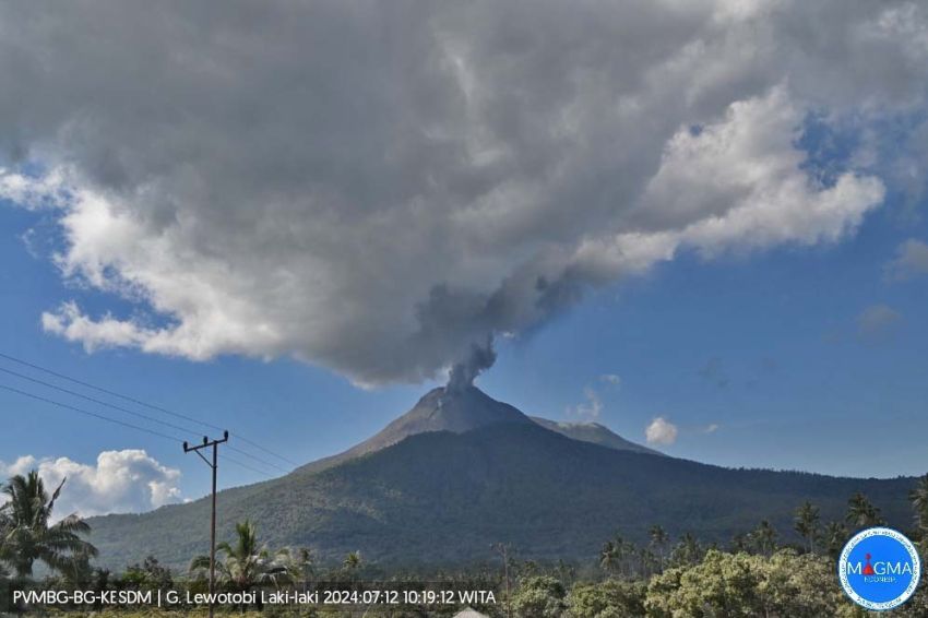 Awas! Gunung Lewotobi Meletus, Warga Dilarang Mendekat Radius 3 Km