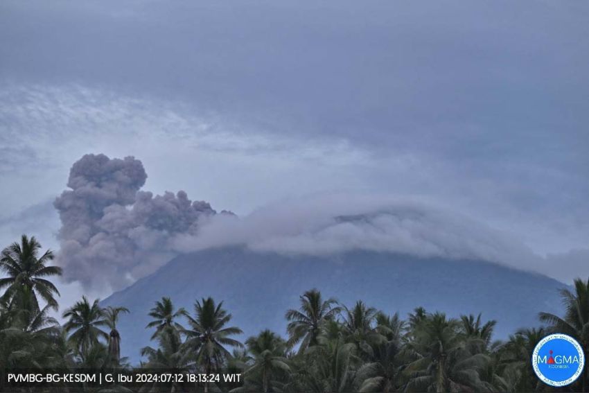 PVMBG: Gunung Ibu Alami Erupsi 235 Kali Sejak Awal Tahun 2024