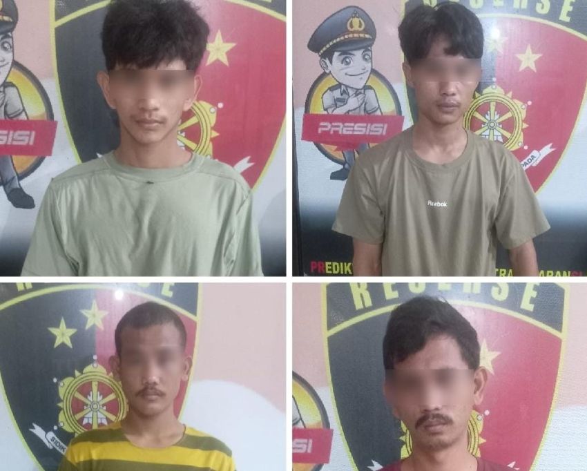 Gasak 5 Karung Biji Kopi, 4 Bajing Loncat di Lampung Diringkus Polisi