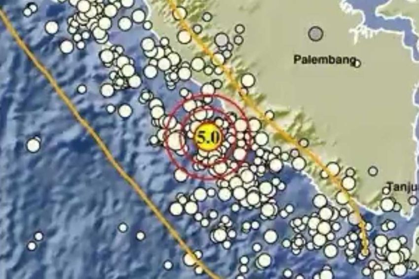 Gempa Magnitudo 5,0 Guncang Seluma Bengkulu, Kedalaman 55 Km