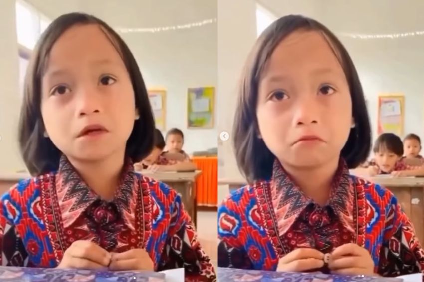 Pilu! Siswi SD Curhat ke Guru Kangen Diantar Ibu ke Sekolah hingga Menangis