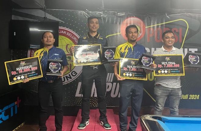 Juara POBSI Pool Circuit Seri 3 Lampung Berpeluang Jadi Wakil Indonesia di Ajang Internasional