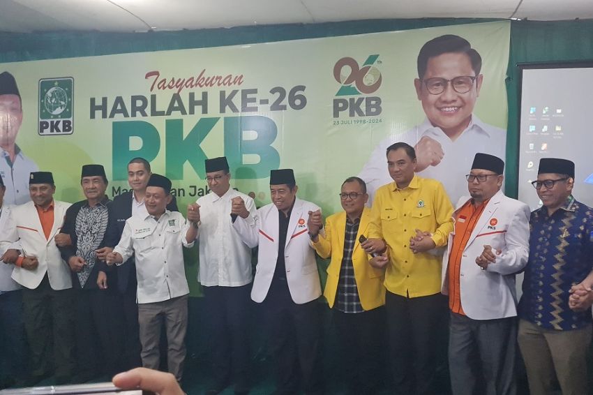 Bareng Elite Parpol Jakarta, Anies Hadiri Tasyakuran Harlah ke-26 PKB