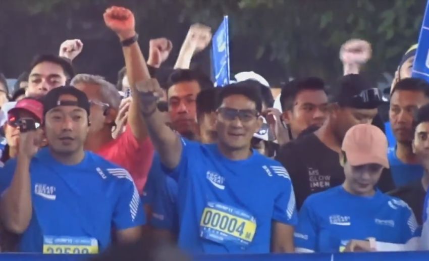 Sandiaga Uno dan Ribuan Pelari Meriahkan Marathon di Kota Bandung