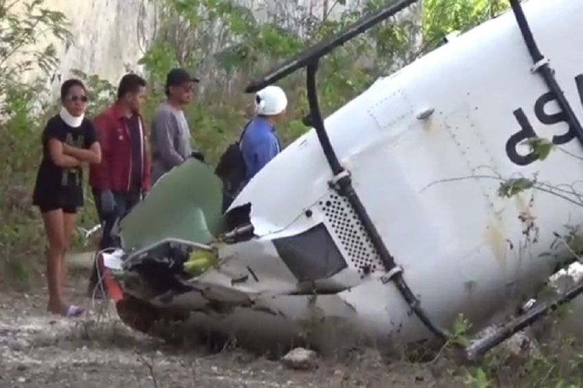Kesaksian Korban Helikopter Jatuh di Kuta Selatan Bali, Awalnya Turbulensi Lalu Jatuh ke Dasar Tebing