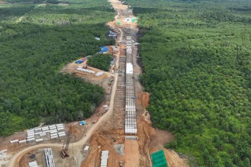 WSBP Pasok Beton Proyek Jalan Tol IKN Segmen Jembatan Pulau Balang 5B