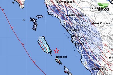 Gempa M5,0 Guncang Mentawai, Getaran Dirasakan di Padang dan Agam