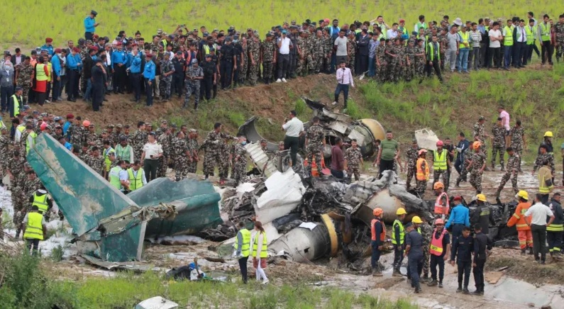 Pesawat Nepal Jatuh saat Lepas Landas, 14 Orang Tewas