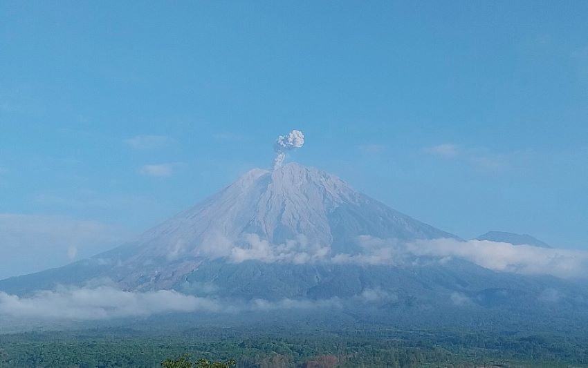 Gunung Semeru Erupsi Pagi Ini, Luncurkan Abu Vulkanik Setinggi 800 Meter