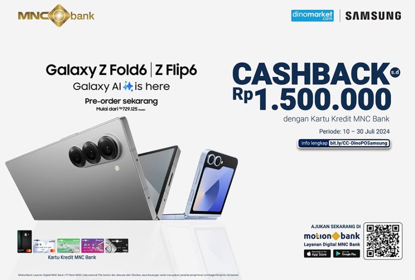 Segera Rilis! Simak Cara Miliki Galaxy Z Fold 6 dan Galaxy Z Flip 6 dengan Cashback hingga Rp1.5 juta