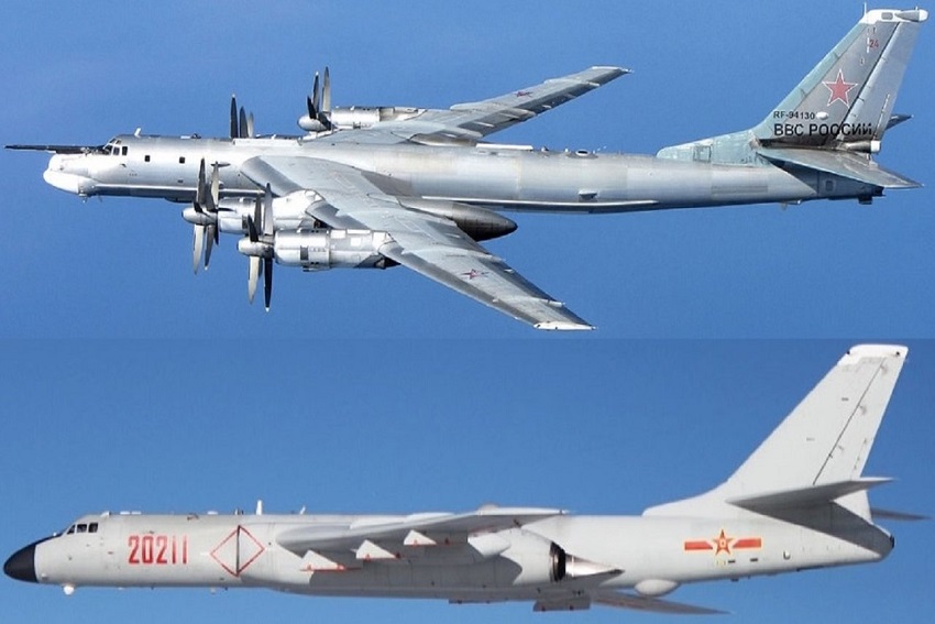 Jet-jet Tempur AS-Kanada Cegat 4 Pesawat Pengebom Nuklir Rusia dan China