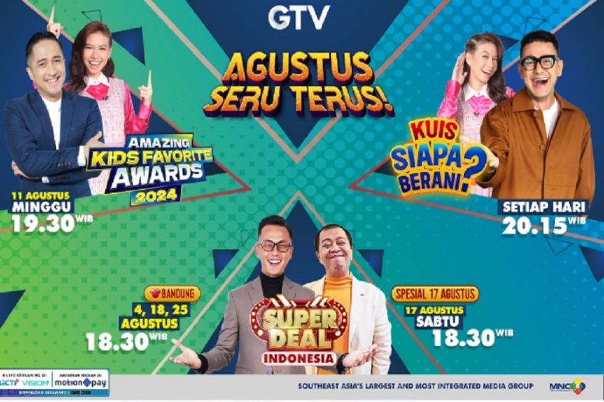Agustus Seru Terus! GTV Siapkan Program Penghargaan Ikon Anak dan Game Show Seru yang Hadiahnya Gak Ada Lawan