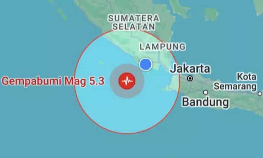 Gempa Bumi M5,3 Guncang Pesisir Barat Lampung, Tidak Berpotensi Tsunami