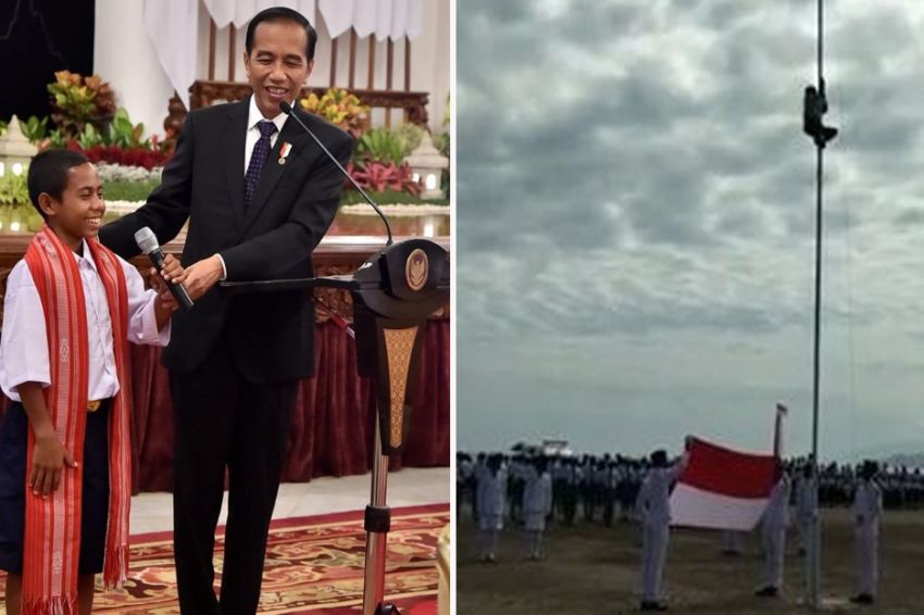 Mengingat Kembali saat Joni Panjat Tiang Bendera dan Janji Jokowi yang Diingkari