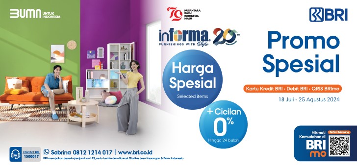 Rayakan Anniversary Informa, BRI Beri Promo Spesial Beli Keperluan Rumah