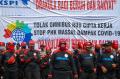 Ratusan Buruh Demo Tolak Omnibus Law RUU Cipta Kerja