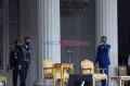 Presiden Jokowi Tinjau Gladi Upacara Peringatan Detik-Detik Proklamasi di Istana