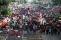 Ribuan Buruh Kembali Berunjuk Rasa Menolak UU Omnibus Law