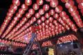 Sambut Perayaan Imlek, Kelenteng Boen San Bio Tangerang Pasang 800 Lampion