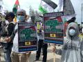 Ratusan Buruh Bekasi Gelar Aksi Bela Palestina