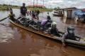 Banjir Luapan Sungai Kahayan Rendam Jalur Nasional Trans Kalimantan
