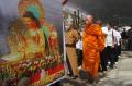 Puluhan Biksu Gelar Ritual Api Dharma Tri Suci Waisak di Mrapen Grobogan