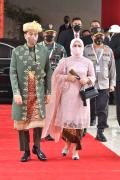 Hadiri Sidang Tahunan MPR, Presiden Jokowi Pakai Baju Adat Paksian Asal Bangka Belitung