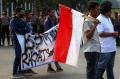 Aksi HMI Jakarta Barat Tolak Kenaikan Harga BBM di DPR RI