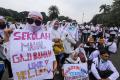 Aksi Unjuk Rasa Nakes Honorer Tuntut Diangkat Jadi ASN