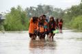 Banjir Rob Landa Kecamatan Sinaboi Rokan Hilir Riau