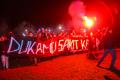 Doa Solidaritas Suporter Sriwijaya FC untuk Korban Tragedi Kanjuruhan