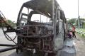Kebakaran Bus di Tol Mananggal Surabaya
