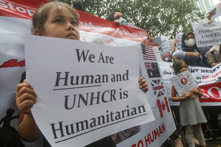 Pencari Suaka Asal Afghanistan Kembali Gelar Aksi di Depan Kantor UNHCR-5
