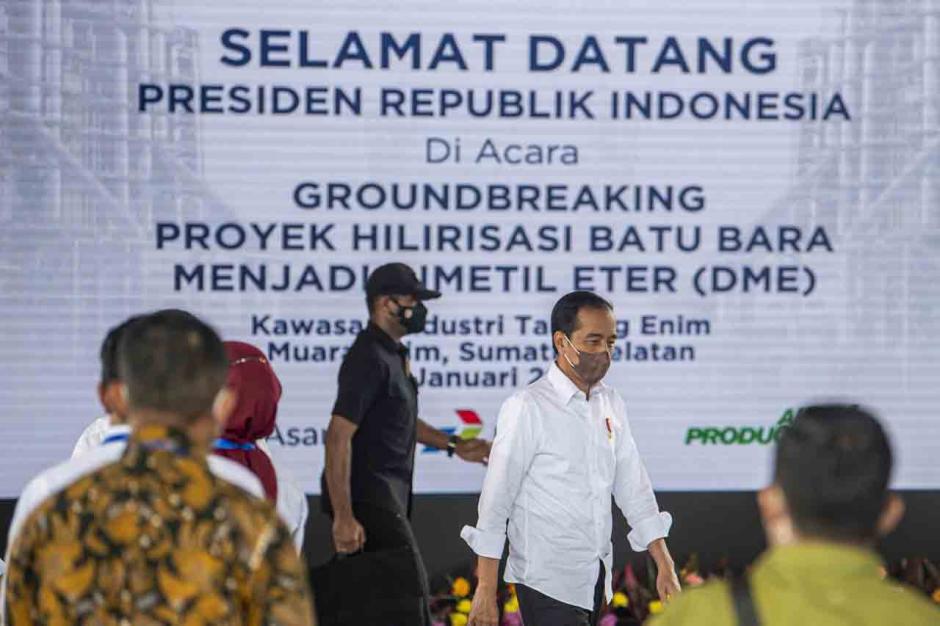 Presiden Joko Widodo Hadiri Groundbreaking Hilirisasi Batu Bara menjadi DME di Muara Enim-2