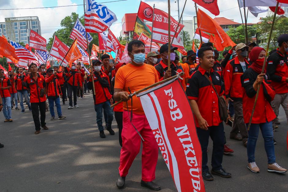 Aksi May Day Fiesta di Palembang-1