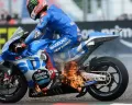 Detik-detik Pembalap Suzuki Alex Rins Nyaris Terbakar di Sirkuit Mandalika