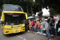 Warga Ibu Kota Rela Antre Naik Bus Wisata Gratis Transjakarta