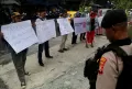 Aksi Solidaritas Wartawan Ternate Tuntut Kapolda Maluku Utara Usut Tuntas Kekerasan Terhadap Jurnalis Nurkholis