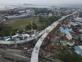 Progres Proyek Strategis Nasional Jalan Akses Tol Makassar New Port (MNP) Capai 73.03 Persen