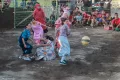 Pertandingan Sepakbola Antar Emak-emak di Makassar Meriahkan HUT RI ke-78
